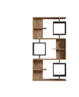 Knihovna Icardi Anthracite and Atlantic Pine