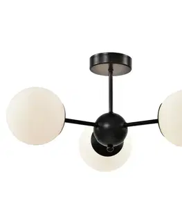 Závěsná lampa Calari černá 3x40W E14 bílé stínidlo