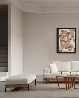 Rohová sedací souprava Eti Oak Right - White