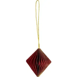 Sada 9 ks vánočních ozdob Ornaments, červená-zelená-bílá, 6 cm, honeycomb