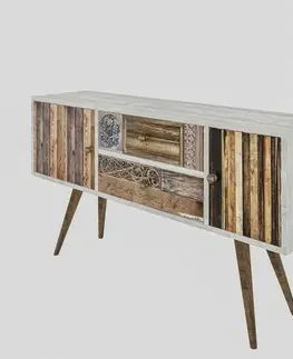 Televizní stolek Odense White and Walnut