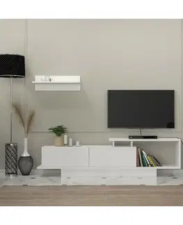 Televizní stolek s poličkou Asos White