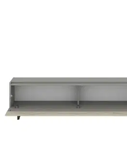 TV stolek Sign - Grey, Travertine