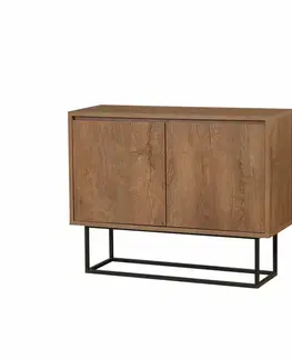 Skříňka Zuri Walnut and Black