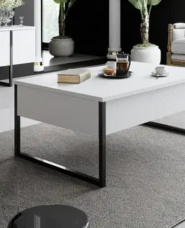 Konferenční stolek Luxe White and Black