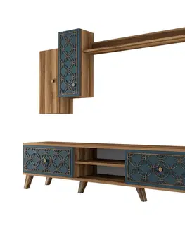 TV stěna / Sestava pod TV Class S - Walnut, Chalcedony