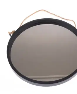 Plastové závěsné zrcadlo Embellir černá, pr. 48 cm, pr. 48 cm