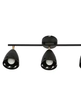 Stropní lampa 3xE14 70cm COTY STRIP ČERNÁ