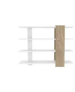 Knihovna Nur White and Walnut