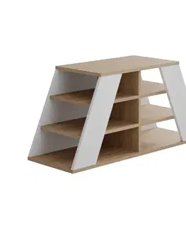 Botník Pyramid Shoe Bench - Oak, White