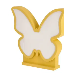 Dětská LED stolní lampa BUTTERFLY IQ KIDS zlatá