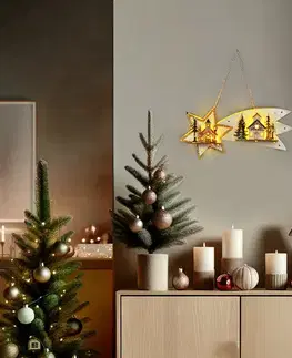 Solight LED vánoční kometa, 10x LED, 30 cm, 2x AA