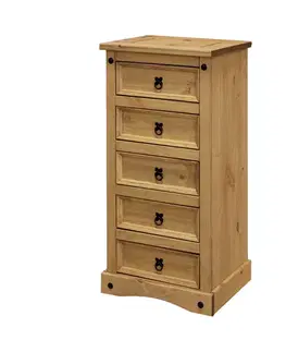 Komoda 5 zásuvek CORONA vosk