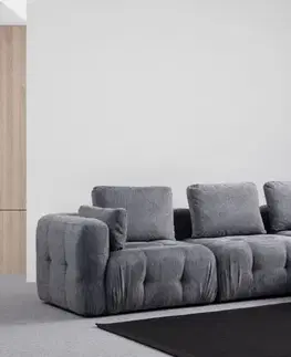 Rohová sedací souprava Amaris 3 Seater With Pouffe - Grey