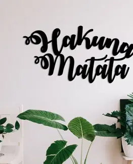 Dekorativní kovový doplněk na zeď Hakuna Matata