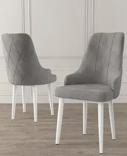Sada židlí (4 kusy) Trex - Grey, White