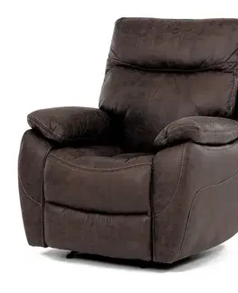 Elektrické křeslo s bezdrátovým ovládáním, vintage, hnědá