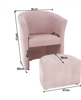 Křeslo s taburetem ROSE Tempo Kondela