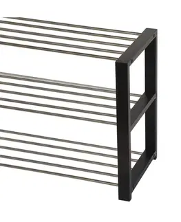 Kovový botník FRAME 3, černá