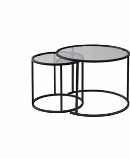 Sada konferenčních stolků Aurum Black and Grey 60 cm, 2 ks
