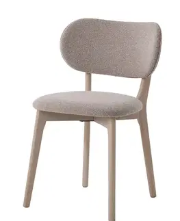 Estila Jídelní židle Bronco, béžová, světlý dub