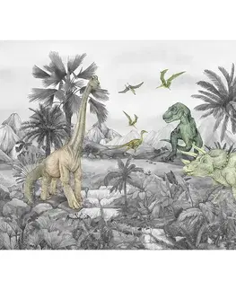 Dětská fototapeta Dino 252 x 182 cm, 4 díly