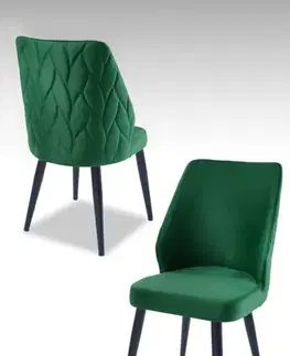 Sada židlí (2 kusy) Pufi - Green, Black