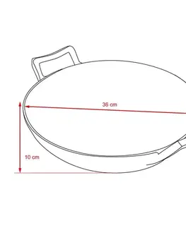 Litinová WOK pánev Culinaria, 36 cm