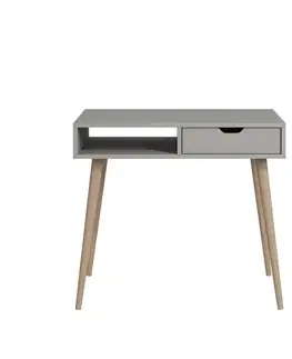 Psací stůl Offer - Grey, Wooden