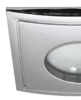 Stropní svítidlo, hermetické, chromové, IP65, čtvercové, SH-05