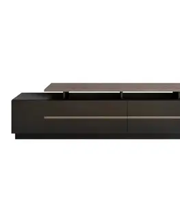 TV stolek Pia - Black, Walnut