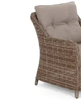 Zahradní sedací souprava 9 ks GH3465 umělý ratan / látka / sklo