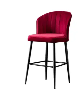 Sada barových židlí Rubi Claret Red and Black, 2 ks, 2 ks