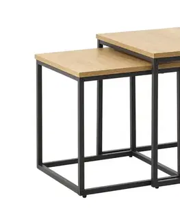 Estila Sada konferenčních stolků Holstebro, dub, čtvercová