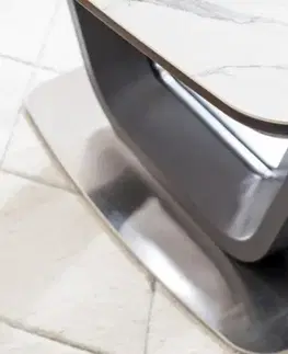 Signal Rozkládací jídelní stůl ARMANI CERAMIC | černý mat 90 x 160 cm Barva: černý mat
