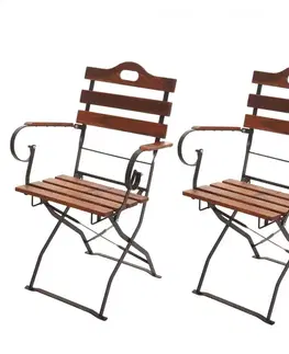 Skládací zahradní židle 2 ks Dekorhome