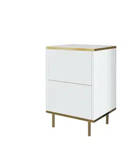 Noční stolek Imaj White and Gold