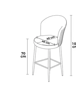 Bar Stool Set (6 Pieces) Uras - Grey, Black