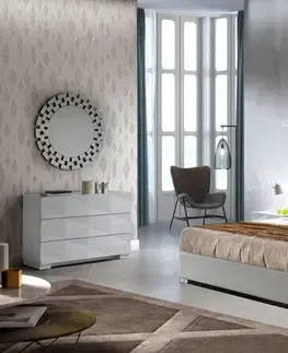 Estila Moderní manželská postel Sara s čalouněním z ekokůže s elegantním prošíváním 140-180
