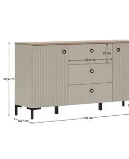 Komoda DOMCA 2D3S  Tempo Kondela