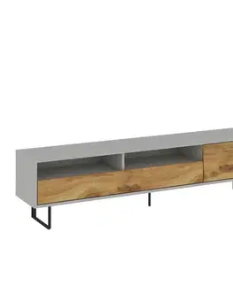 TV stolek Luga - Grey, Oak