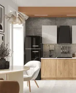 Artstolk Kuchyňská linka SOFIA B | dub cremona/béžová 260 cm Provedení: bez pracovní desky