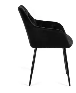 Jídelní židle BOUDOIR černá, 2 ks