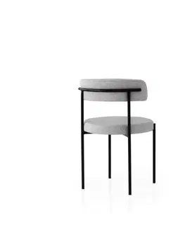 Sada jídelních židlí Gini Light Grey and Black, 2 ks