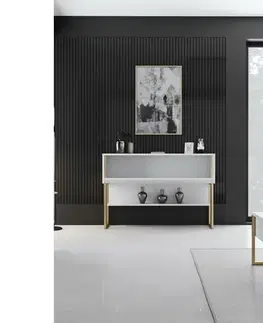 Komoda Luxe White and Gold