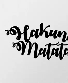 Dekorativní kovový doplněk na zeď Hakuna Matata