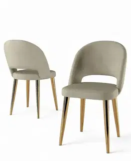 Sada židlí (4 kusy) Pane - Cream, Gold