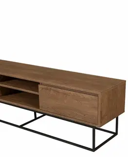 Televizní stolek Rodez Walnut and Black II, L