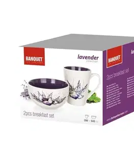 BANQUET OLIVES Sada snídaňová - hrnek a miska 2 ks 60HH1433OL