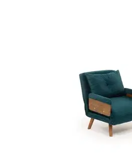 Rozkládací křeslo Cosmo Single - Petrol Green
